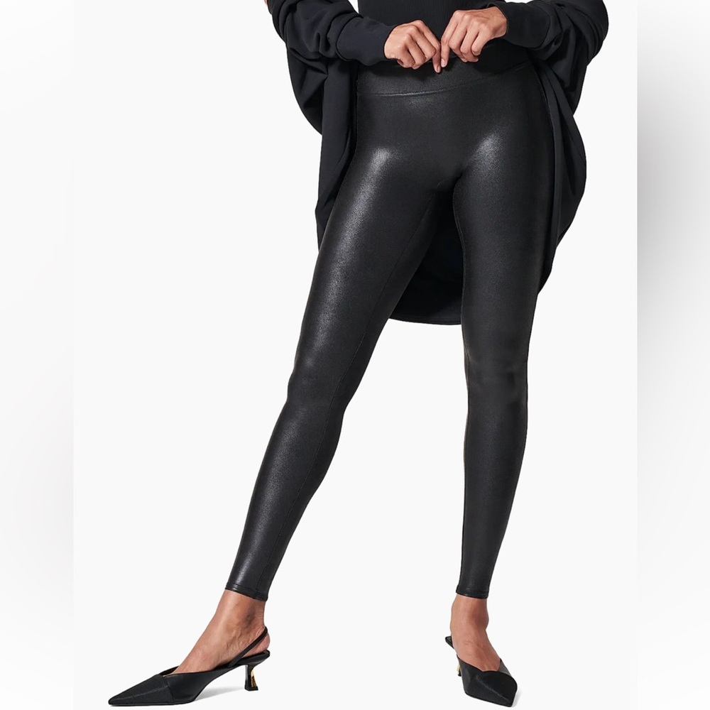 Spanx Faux Leather Leggings in Black